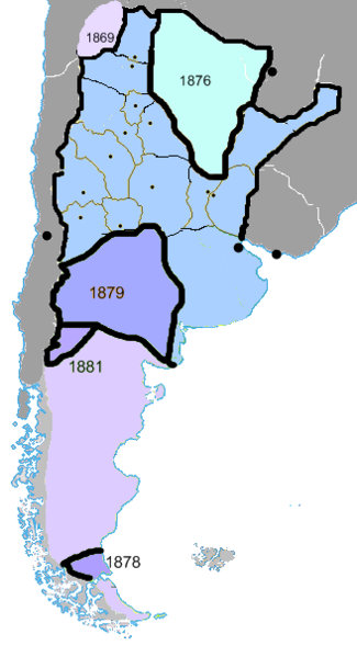 mapa conquista del desierto