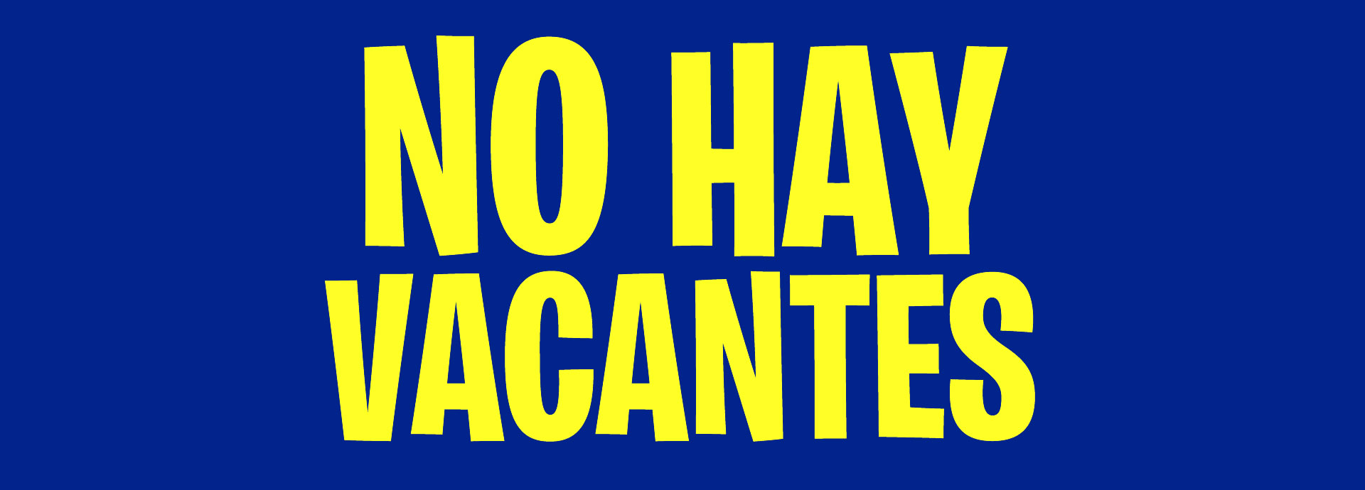 no hay vacantes